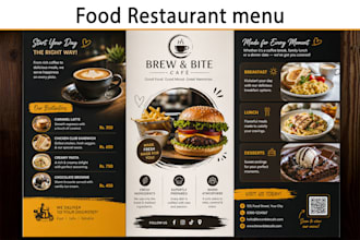 design modren restaurant food menu, brochure and price list