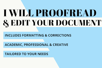 professionally proofread your document, article or website