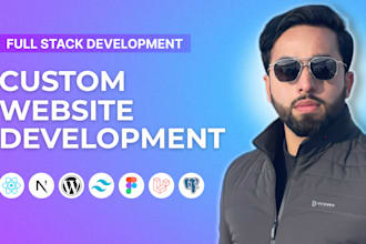 do custom website development react node laravel front end backend developer
