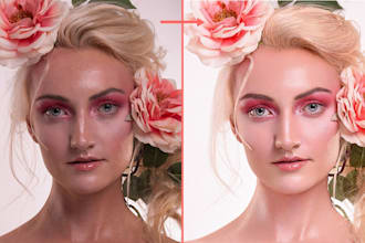do high end skin retouching, headshot retouch and photo editing in photoshop