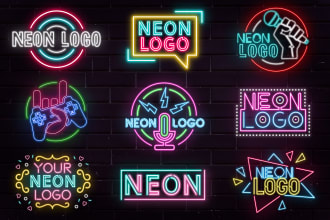 design a striking neon logo