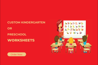 design custom educational worksheets activity books for kids