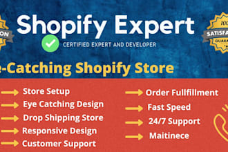 be your shopify store, shopify expert, shopify developer