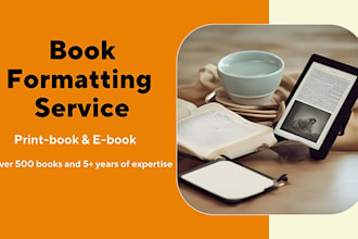 do book formatting and layout design for print book and ebook
