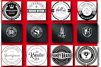 do custom rounded vintage logo