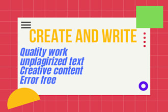 do creative writing tasks