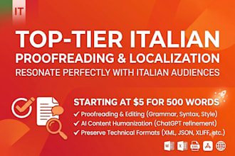 proofread, edit, and humanize your italian text