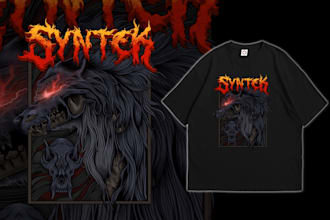 create a custom amazing illustration design for merchandise