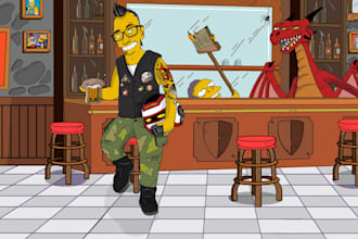 simpson caricature and illustration art