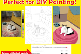 custom paint by number portraits for your pet dog cat rabbit and more