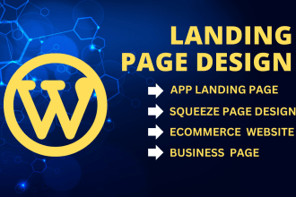 do landing page design or squeeze page design or wordpress landing page design