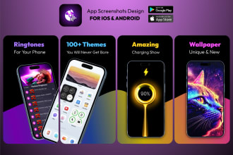 design professional screenshots for play store and app store