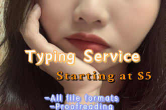 provide a fast typing service of chinese or english,retype scanned documents