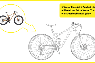 draw vector line art illustration image, product in 5hours