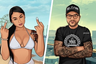 draw game style vector art cartoon from your photo