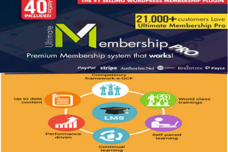create a wordpress membership website and an lms website