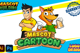 do custom cartoon logo, mascot, character design, for your business
