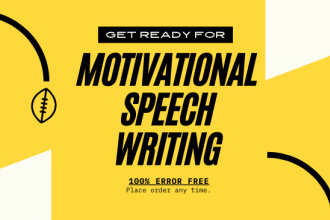 create persuasive inspirational motivational speech