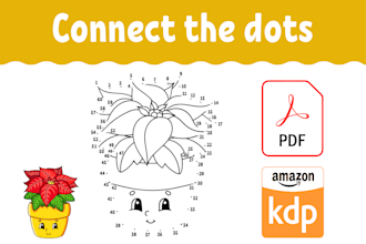 create children dot to dot activity book pages for amazon kdp