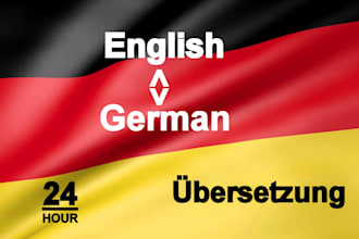 professionally quick,unique,fast translate story, book in english to german