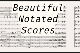 create a professionally looking score for your music