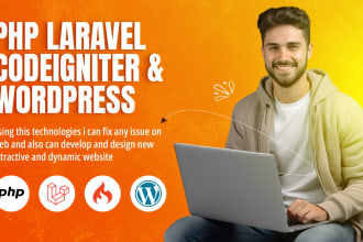 fix php, laravel, codeigniter, mysql issues and develop new