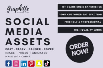 design your social media assets, post, ads, banners