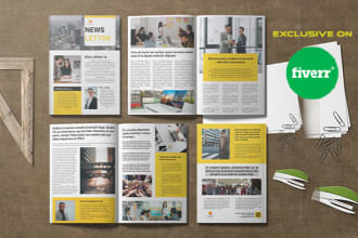 design print ready newsletters,and magazine with adobe indesign