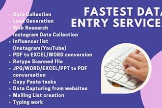do the fastest data entry and lead generation