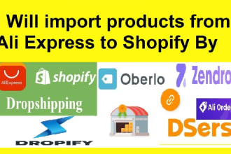import products from aliexpress,oberlo,dsers,zendrop and ali orders to shopify