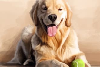 turn your dog or any pet portrait into an oil painting