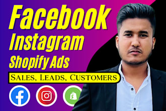run shopify facebook ads campaign instagram ads meta sales lead manager