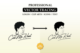 vector trace your logo, text, icons and clipart