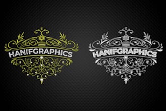 design or apply glitter, gold, or chrome effect to your luxury logo