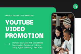 do super fast organic youtube promotion, video seo to rank channel