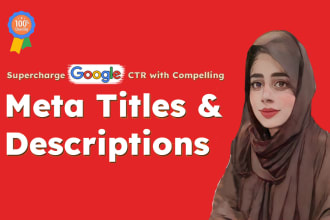 write SEO optimized meta descriptions, title, h1