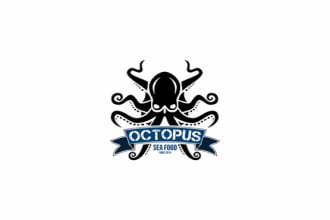 create a seafood food truck brand logo