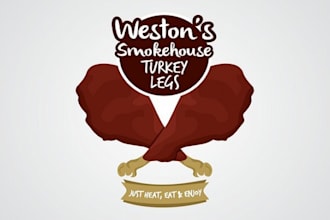 create a turkey drumsticks logo for a web sales company