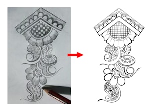 turn embroidery image into vector graphic