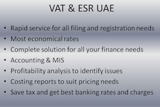 esr economic substance regulations uae registration filings accounts vat