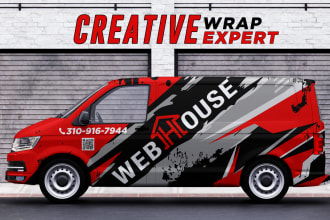 design a vehicle wrap, car wrap, food truck wrap and trailer wrap design