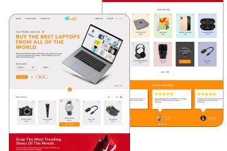 design PSD website mockup, landing page