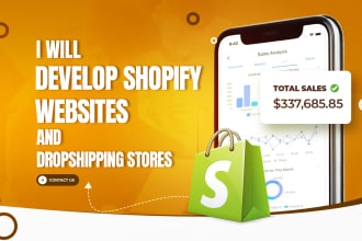 develop shopify websites and dropshipping stores