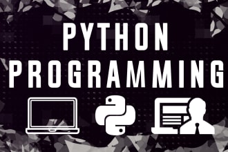 write python coding tasks, programming scripts, or work as a python programmer
