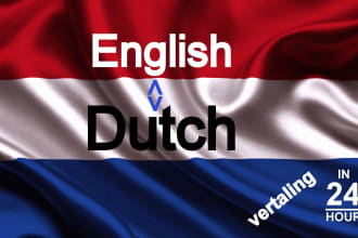 professionally quick,unique,fast translate book,story,novel in english to dutch