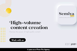 supercharge your brand authority with high volume content creation