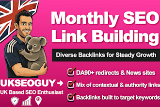 build monthly UK backlinks to improve SEO rankings fast