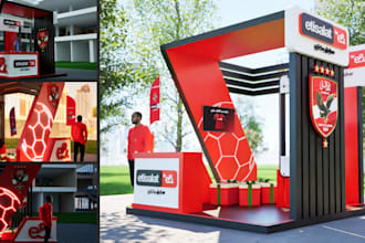 booth exhibition stands in 3d design
