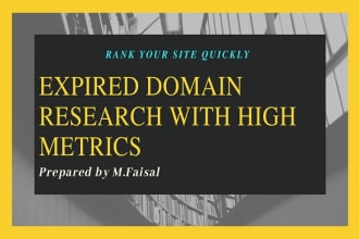 provide you top expired domain names with high metrics