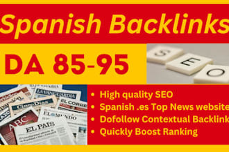 high da spanish backlinks SEO dofollow link building